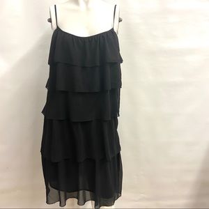 Ann Taylor Loft black spaghetti strap dress size 8